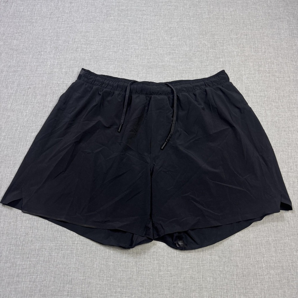 Lululemon Surge 5" Training Shorts Men's XL Black Lined Elastic Waist Drawstring